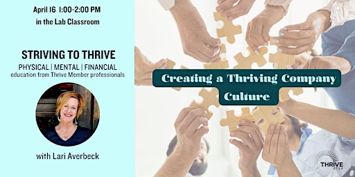 Imagem principal do evento Creating a Thriving Company Culture