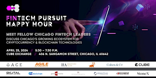 Primaire afbeelding van Chicago FinTech Pursuit Happy Hour - Spring Kickoff