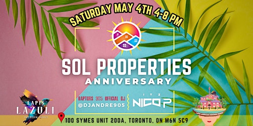 ANNIVERSARY NETWORKING PARTY - SOL PROPERTIES primary image
