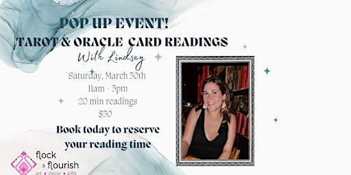 Primaire afbeelding van Tarot & Oracle Readings with Lindsey @ Flock & Flourish