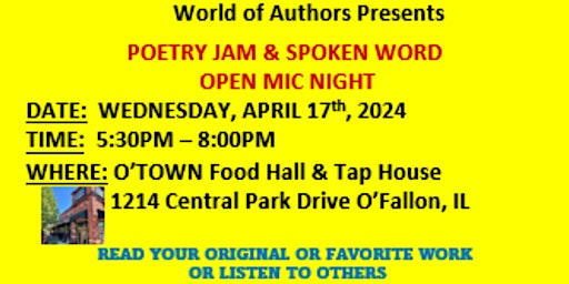 Hauptbild für World of Authors Poetry Jam & Spoken Word Open-Mic Night