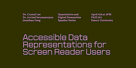 Accessible Data Representations for Screen Reader Users