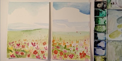 Imagem principal do evento Wildflower Fields Watercolor Class with Haley Jula Design