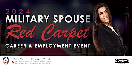 Imagem principal do evento 2024 Military Spouse Red Carpet Job Fair Event and Prep Day Workshop