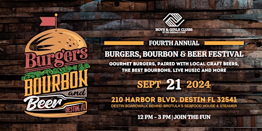 Imagem principal do evento 4th Annual Burgers, Bourbon & Beer Festival