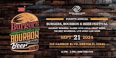 Imagen principal de 4th Annual Burgers, Bourbon & Beer Festival