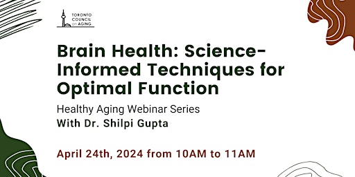 Imagen principal de HEALTHY AGING: Brain Health— Science-Informed Techniques