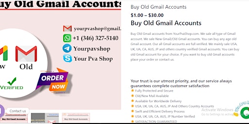 Primaire afbeelding van Top 3 Best Site To Buy Old Gmail Accounts – 100% PVA