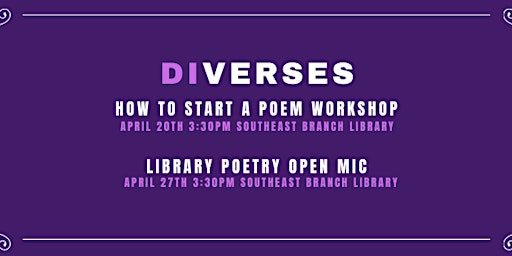 Imagem principal do evento Poetry Open Mic w/ diVERSES & the Columbus Library