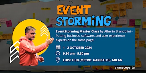 Imagem principal do evento EventStorming Master Class - October 2024 (Milan)