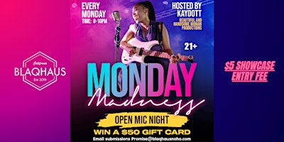 Image principale de Monday Madness Open Mic