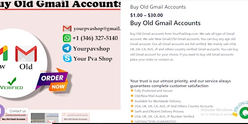 Imagem principal do evento Top 3 Best Website to Buy Old Gmail Accounts
