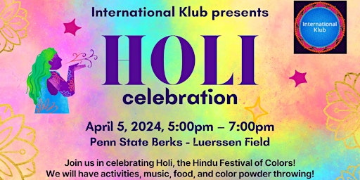 Imagem principal do evento Holi Celebration at Penn State Berks