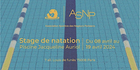 Stage de natation piscine Jacqueline Auriol adolescents (de 11 à 17 ans)