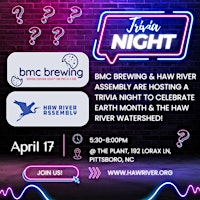 Imagem principal do evento Trivia Night with bmc brewing & Haw River Assembly!