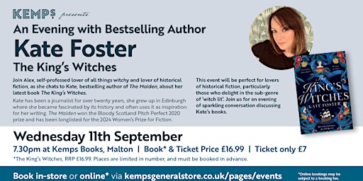 Kate Foster - The King's Witches - Author Event  primärbild