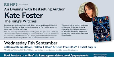 Imagem principal de Kate Foster - The King's Witches - Author Event