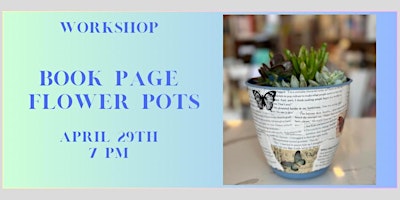 Imagem principal do evento Book Page Flower Pots