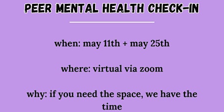 peer mental health check-in