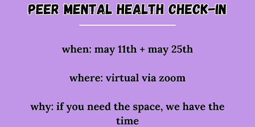peer mental health check-in primary image