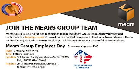 Mears Gas Technician Employer Showcase 2:30pm-3:30pm primary image