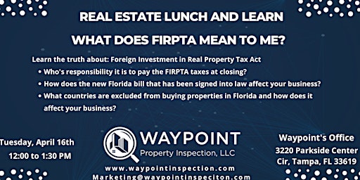 Hauptbild für Realtor questions answered:  Foreign Investment in Real Property Tax Act