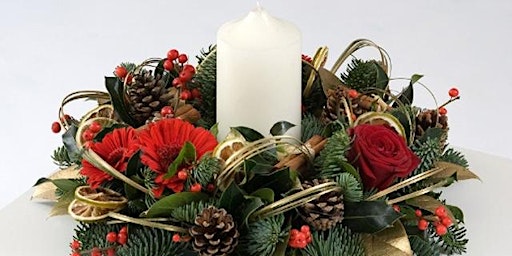 Christmas Table Centrepiece  Workshop with Cream & Browns Florist primary image