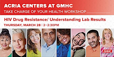 Take Charge Your Health Workshop: HIV Drug Resistance/Lab Results primary image