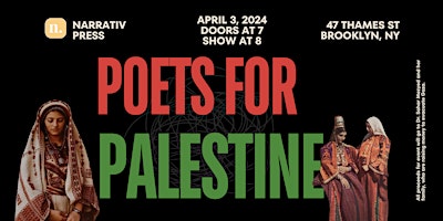 Primaire afbeelding van Poets for Palestine: Open Mic & Fundraiser