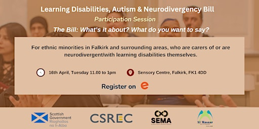 Learning Disabilities, Autism & Neurodivergency Bill- Participation Session primary image