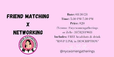 Women Who Network- $20 tickets (no free tickets)