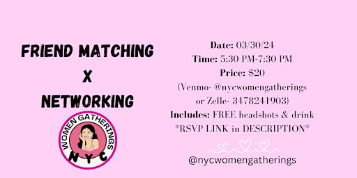 Women Who Network- $20 tickets (no free tickets) primary image