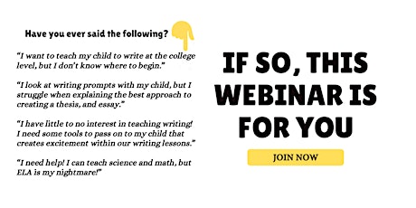 Webinar for Homeschooling Parents: Teach College-Level Writing with Ease!