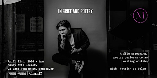 Imagem principal de In Grief and Poetry with Patrick de Belen - screening + poetry + workshop