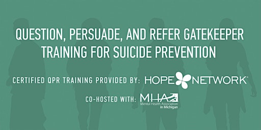 Imagem principal do evento Question, Persuade, and Refer (QPR)Training for Suicide Prevention