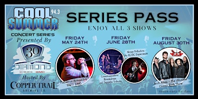 COOL Summer Concert Series - Series Pass - ALL 3 SHOWS primary image