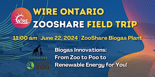 Primaire afbeelding van WiRE Ontario & ZooShare Field Trip: From Zoo to Poo to Renewable Energy for You!
