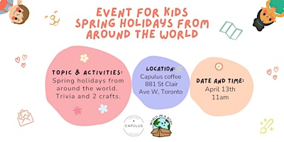 Image principale de Event for kids - Spring holidays around the world