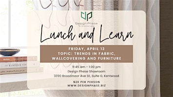 Image principale de Lunch and Learn: Trends in Fabric, Wallcovering and Furniture