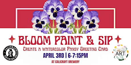 Watercolor Pansy Paint & Sip at Calicraft