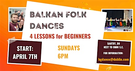 Basic Balkan folk dances - 4 Sundays in April