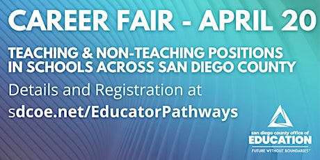 SDCOE Careers in Education Job fair (teaching and non-teaching positions)