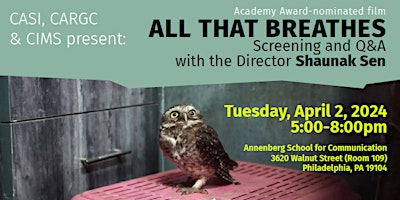 Primaire afbeelding van "All That Breathes" Film Screening and Q&A with Director Shaunak Sen