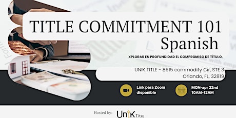 TITLE COMMITMENT 101 (Spanish)