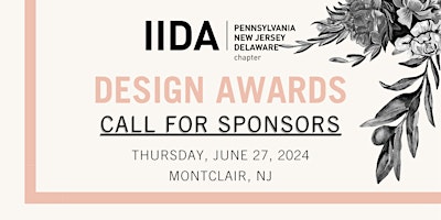 Primaire afbeelding van 19th Annual IIDA PANJDE Chapter Design Awards - Sponsorships