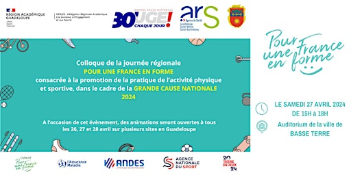 Imagem principal do evento COLLOQUE REGIONALE SPORT SANTE                 " POUR UNE FRANCE EN FORME "