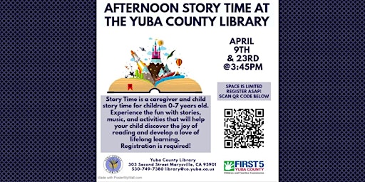 Primaire afbeelding van April's Afternoon Story Time (Ages 0-7)