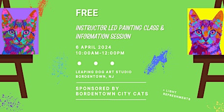 Instructor Led Canvas Painting Class - Cat Fostering Information Session