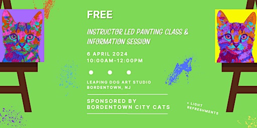 Imagem principal do evento Instructor Led Canvas Painting Class - Cat Fostering Information Session