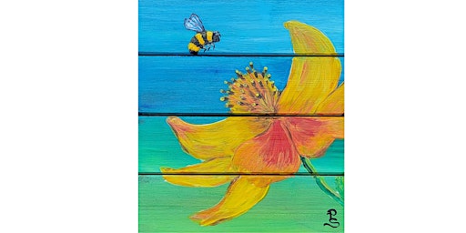Imagem principal do evento Love That Red Winery, Woodinville - "Flower & Bee on Wood"